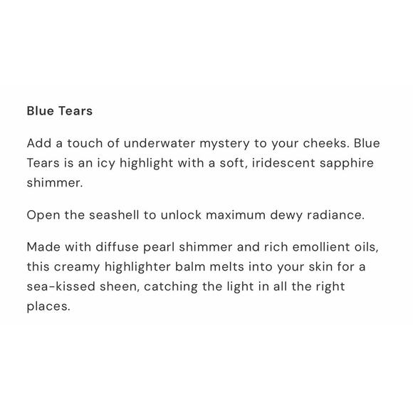 FLOWER KNOWS Shell's Jewel Collection Highlighter Balm BLUE TEARS w/ Charm ~ NIB - Picture 3 of 4